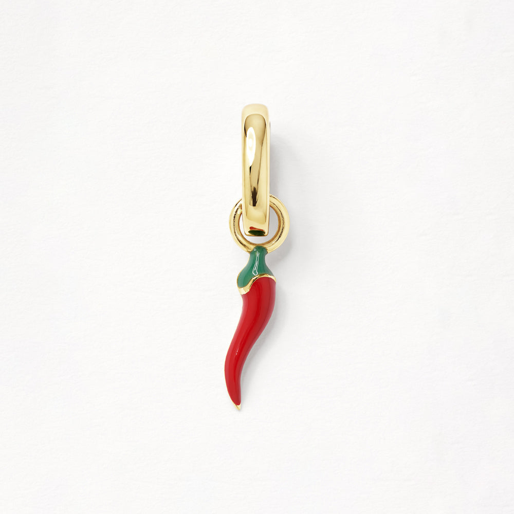 Chilli Charm Pendant in Gold