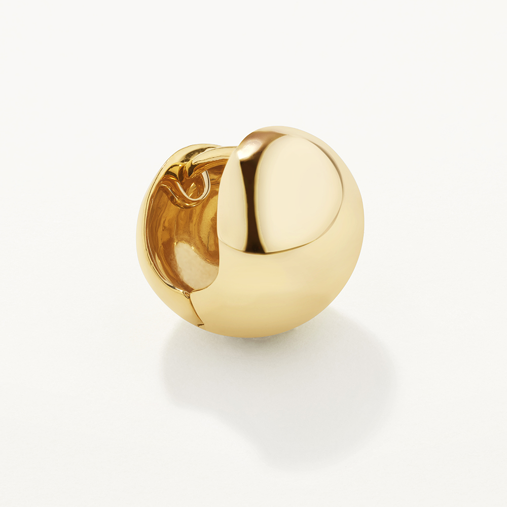 Medley Earrings Ball Huggie Earrings in Gold