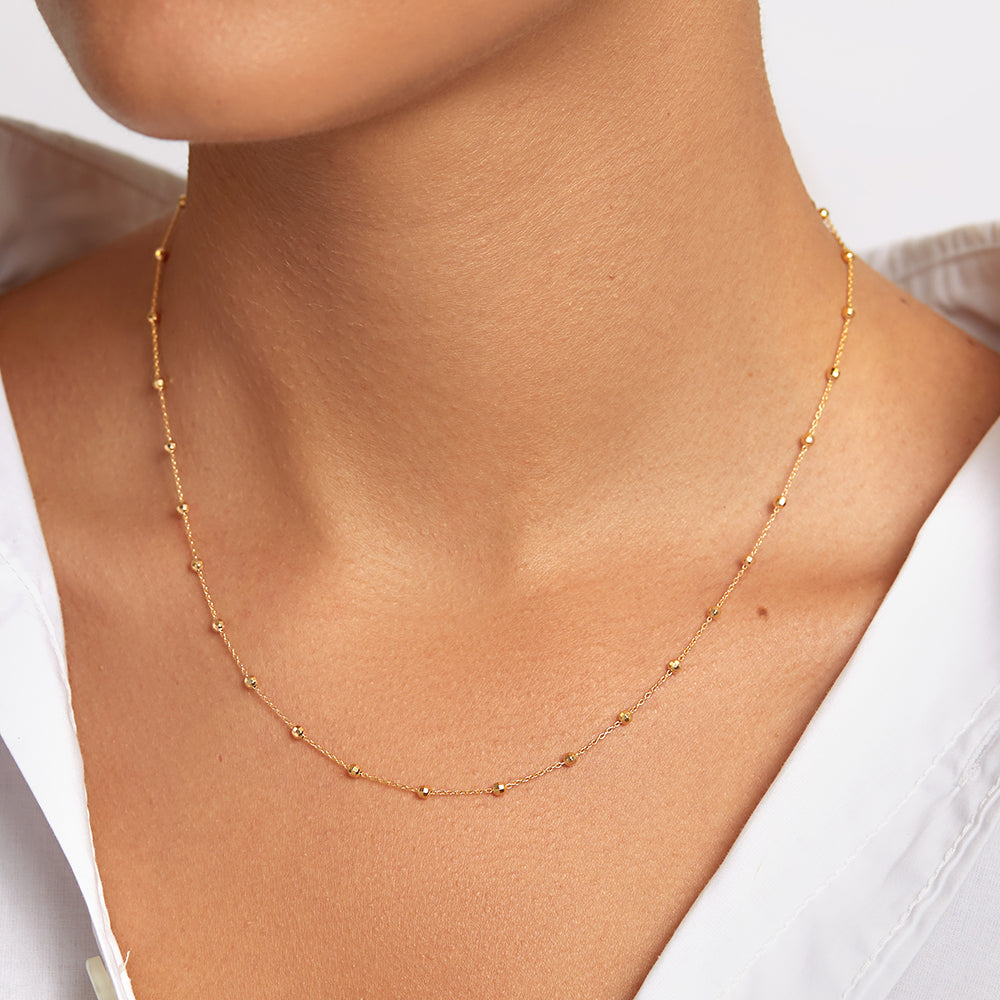 Medley Necklace Bauble Chain Necklace in Gold
