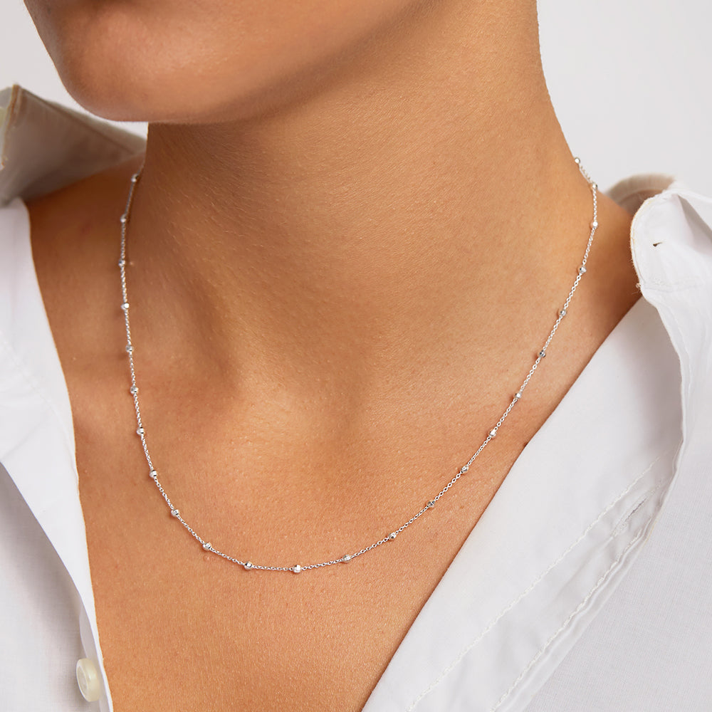 Medley Necklace Bauble Chain Necklace in Silver