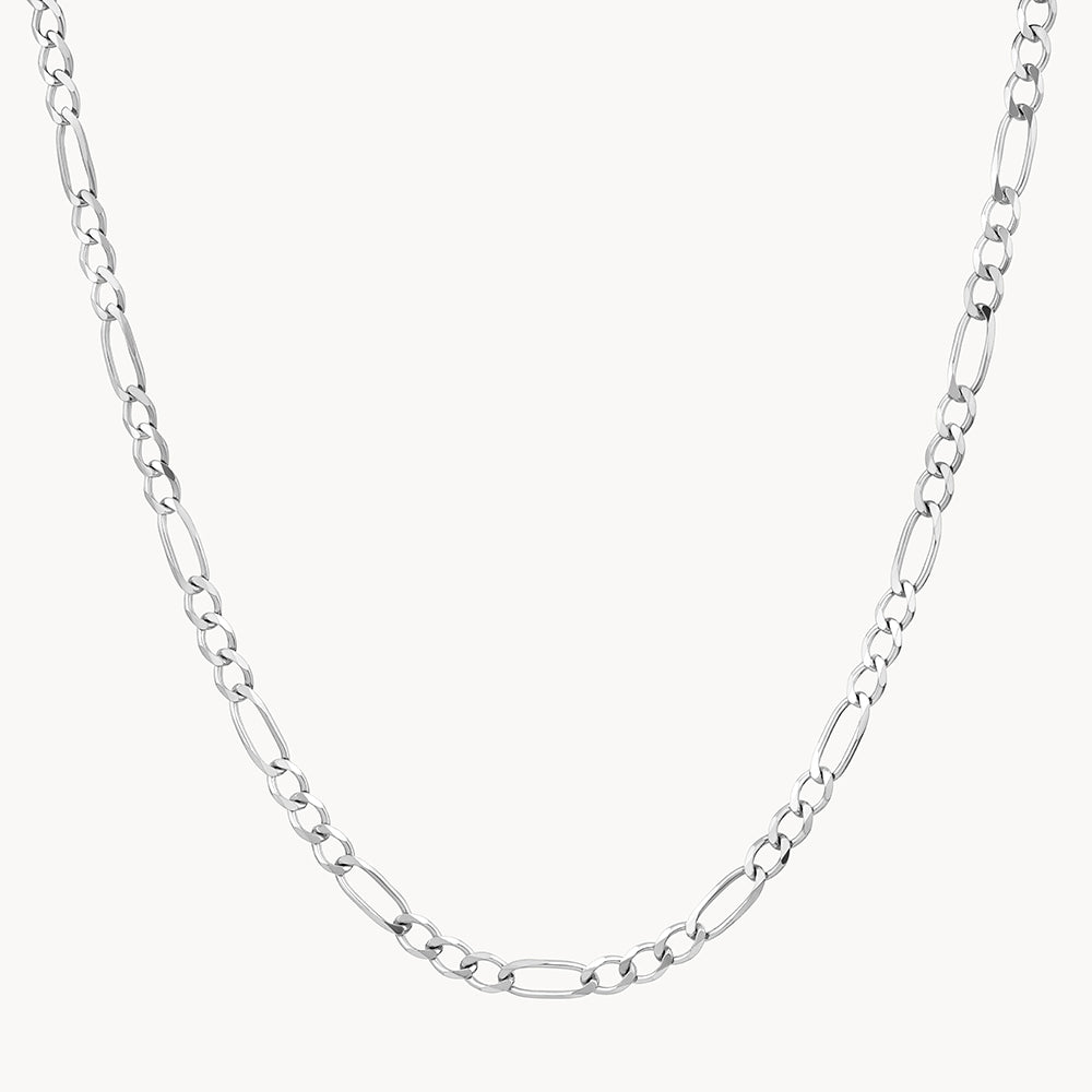 Mens silver clearance figaro chain