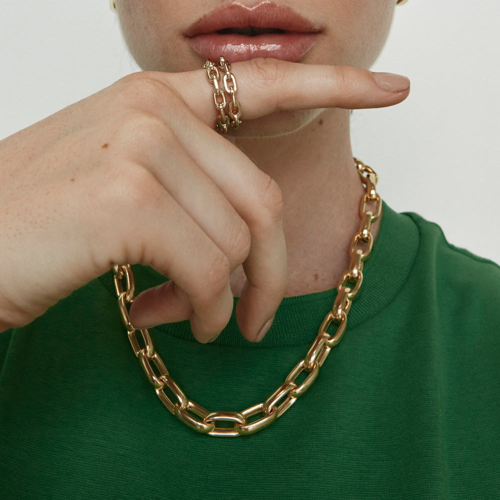 Medley Ring Chain Link Ring in Gold