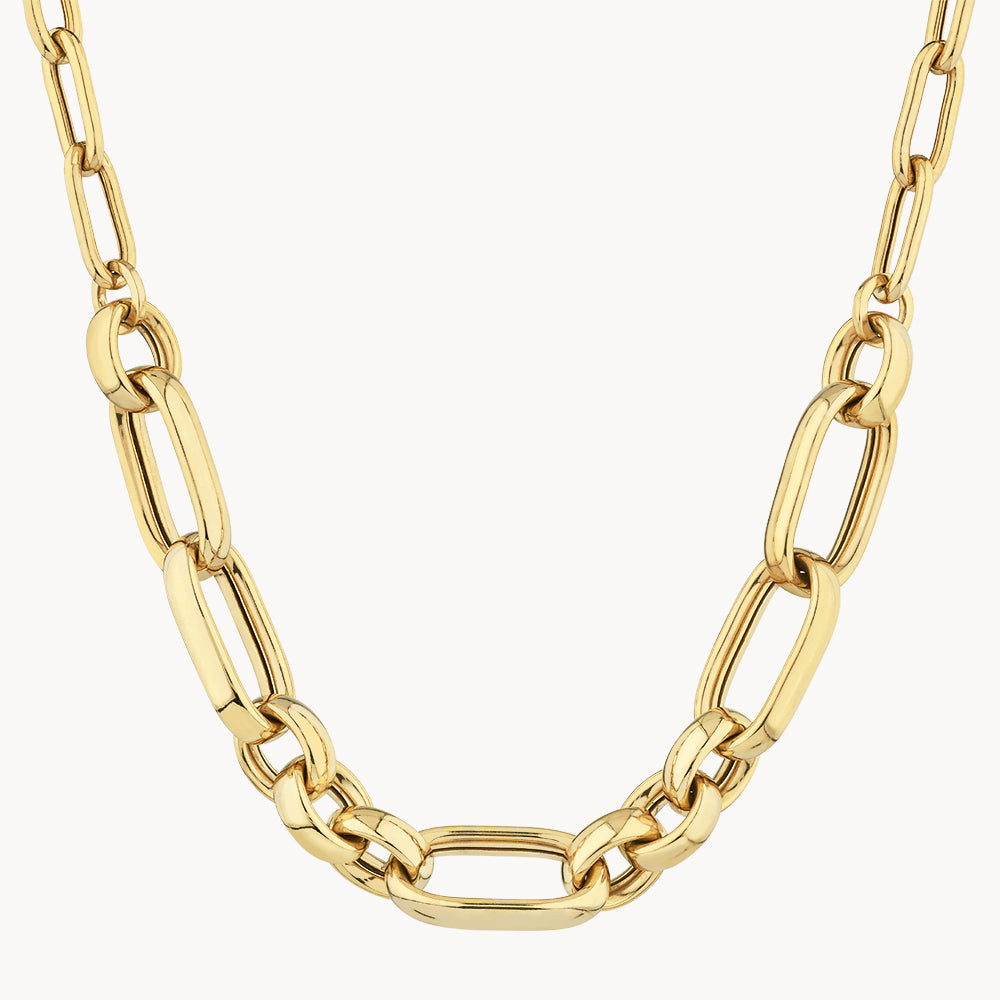 Medley Necklace Chunky Paperclip Chain Necklace in Gold