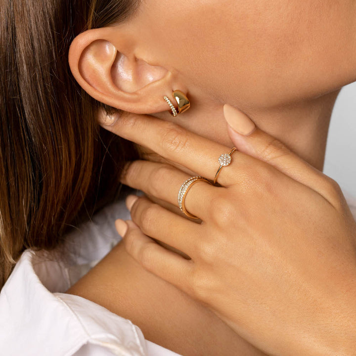 Medley Ring Diamond Eternity Stacker Ring in 10k Gold