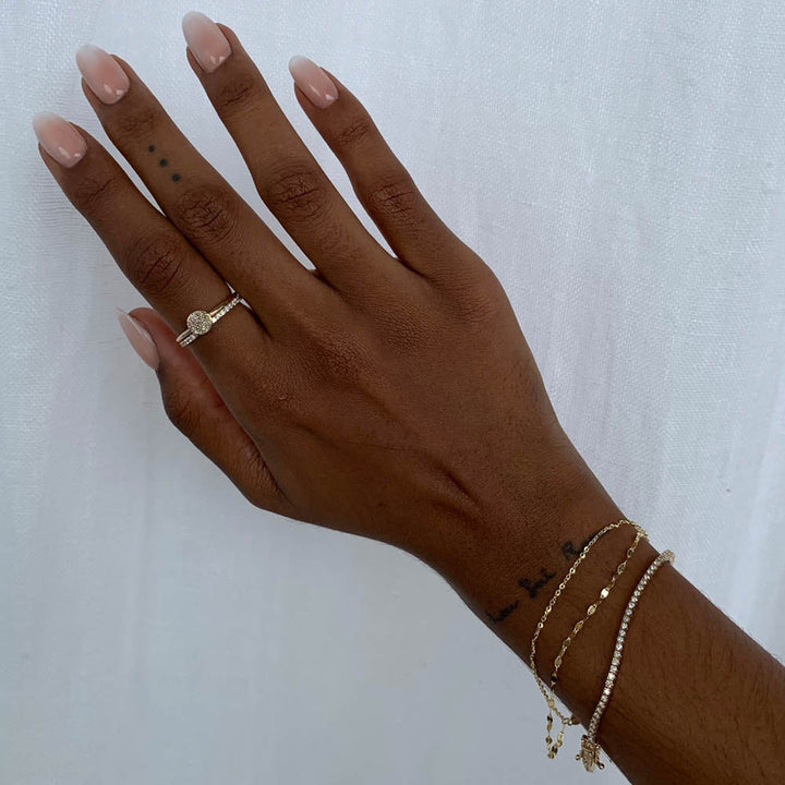 Medley Ring Diamond Eternity Stacker Ring in 10k Gold