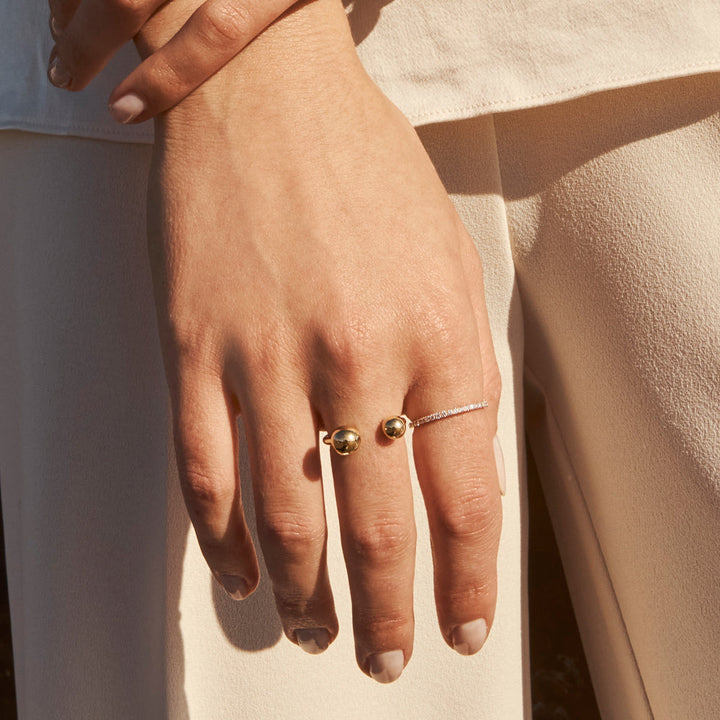 Medley Ring Diamond Eternity Stacker Ring in 10k Gold