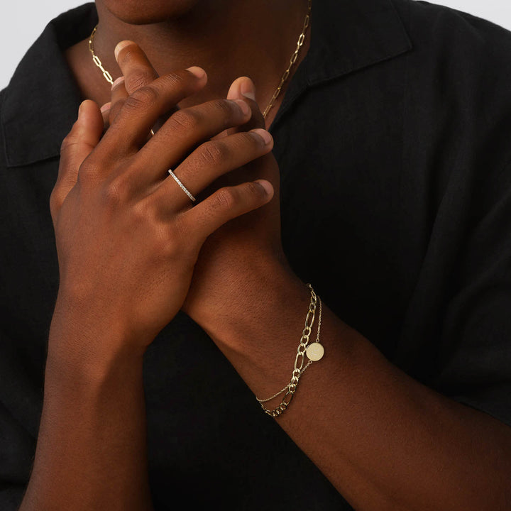 Medley Ring Diamond Eternity Stacker Ring in 10k Gold