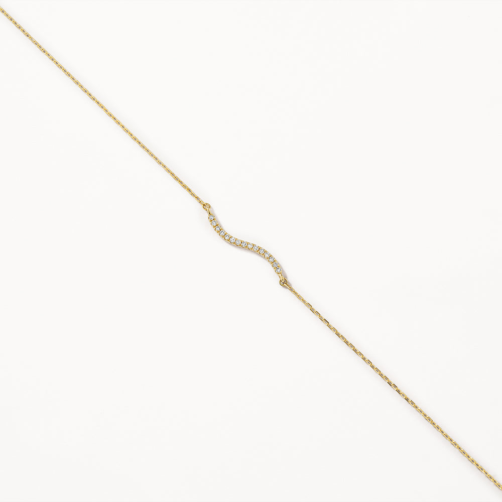 Medley Bracelets/Bangle Diamond Fine Wave Bracelet in 10k Gold