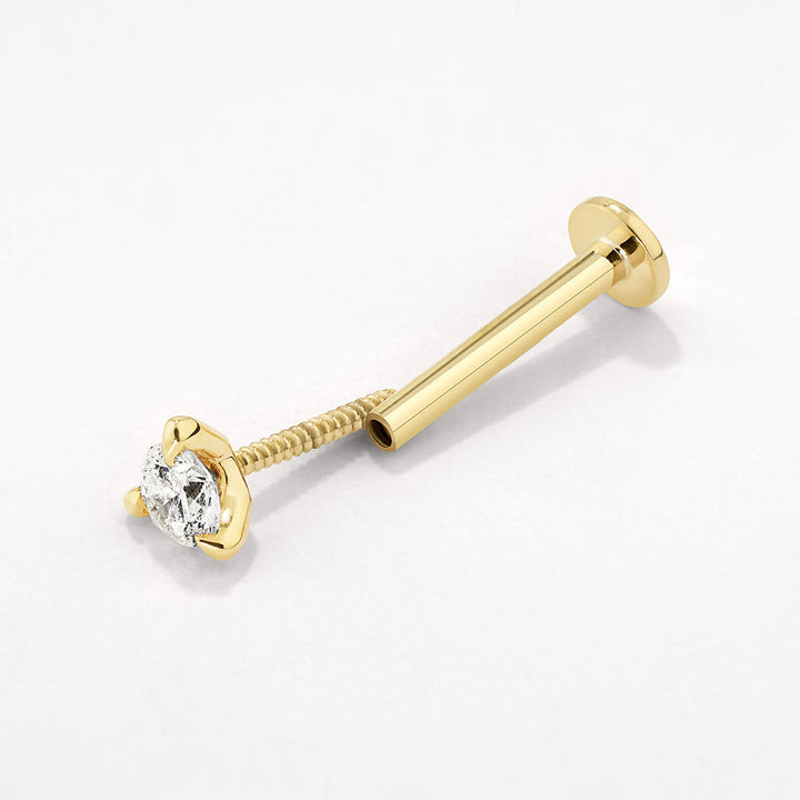 Medley Sets Diamond Helix Single Stud Earring in 10k Gold