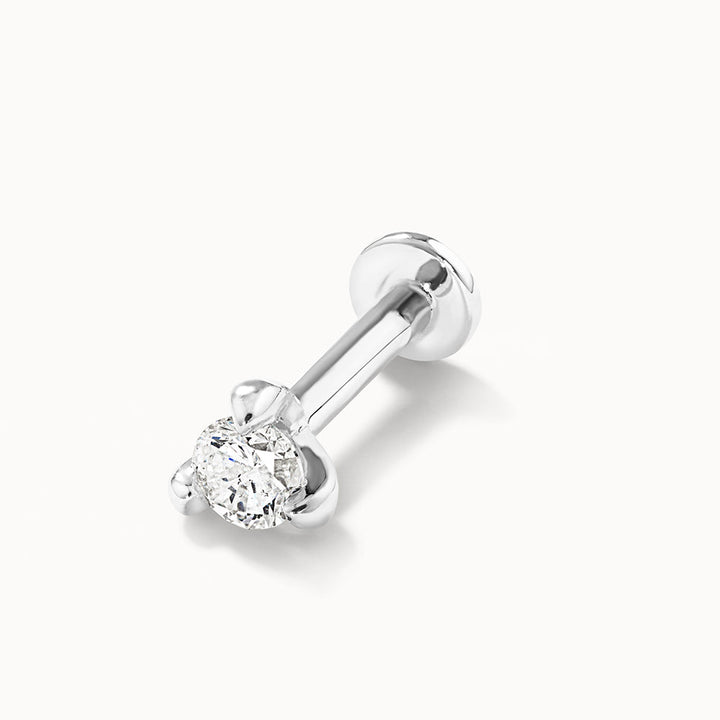 Medley Sets Diamond Helix Single Stud Earring in Silver