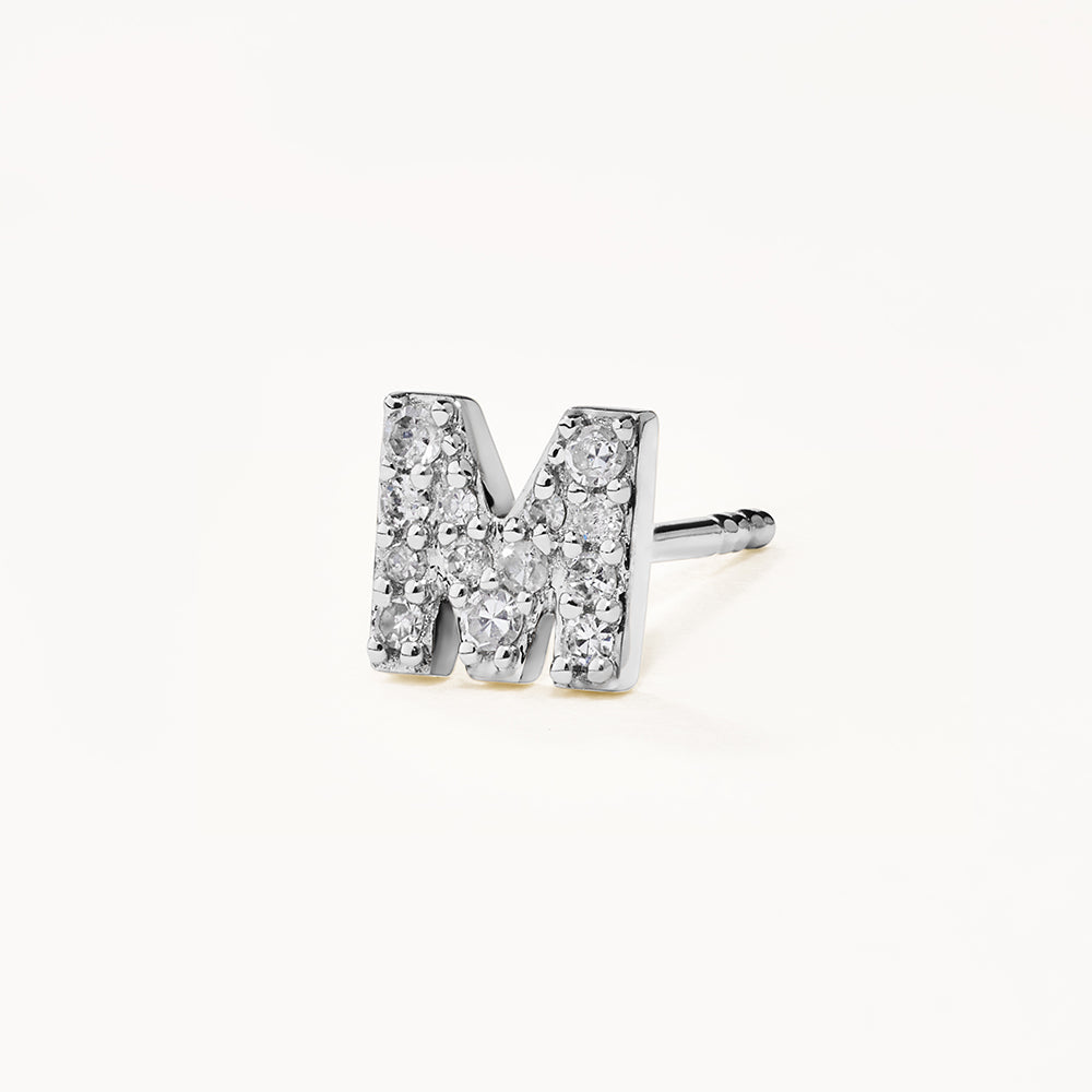 Letter hot sale m earrings