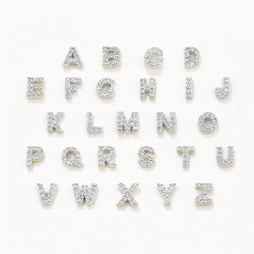 Medley Necklace Diamond Letter N Necklace in 10k Gold