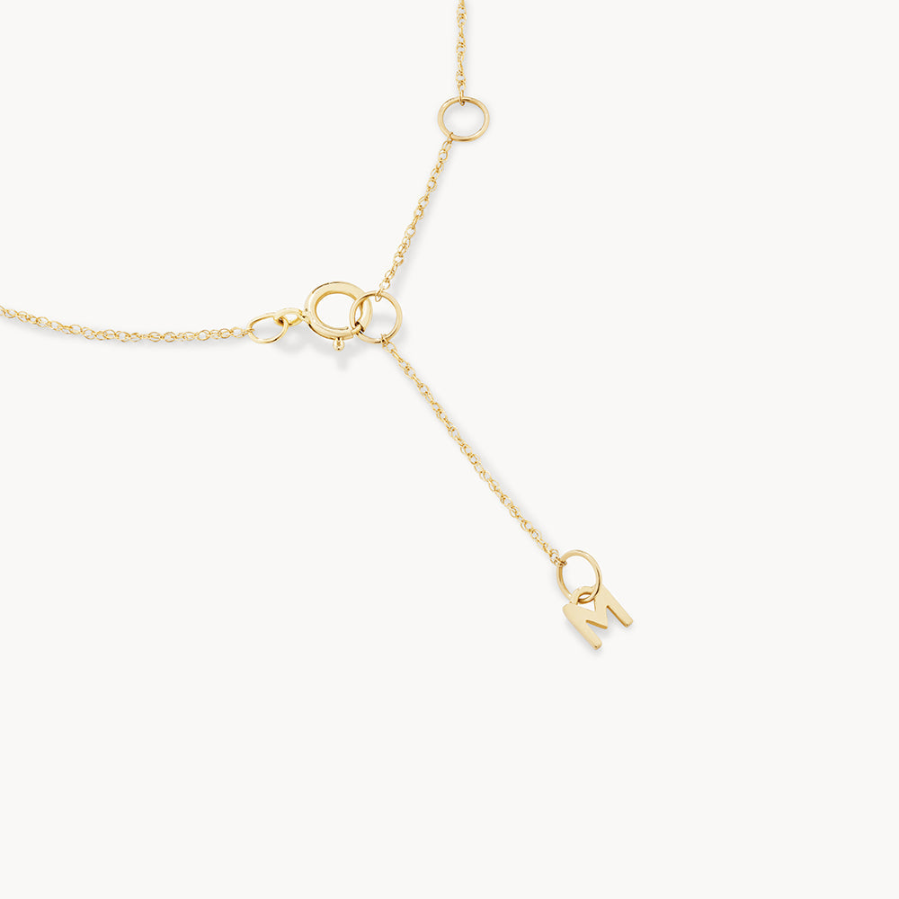 Medley Necklace Diamond Letter N Necklace in 10k Gold