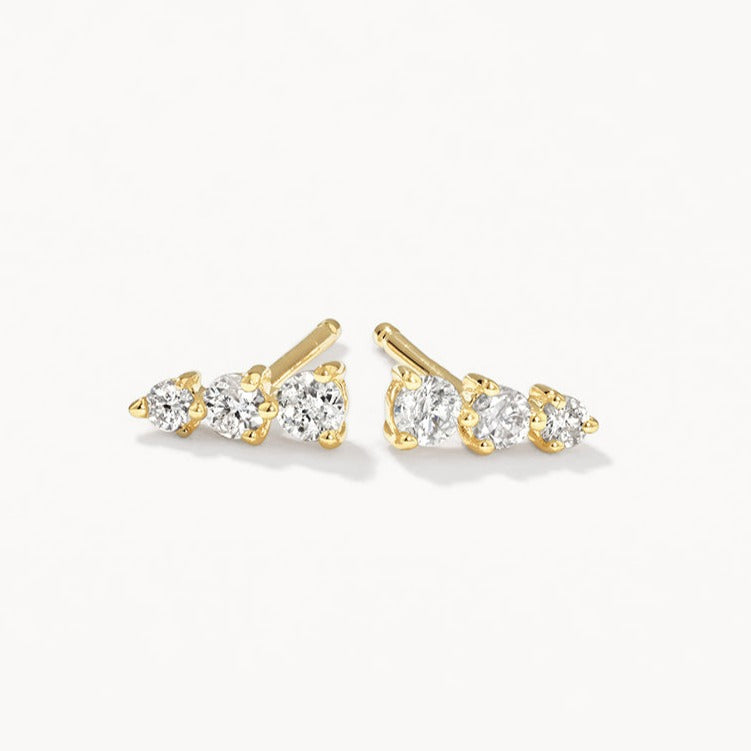 Diamond and gold on sale stud earrings