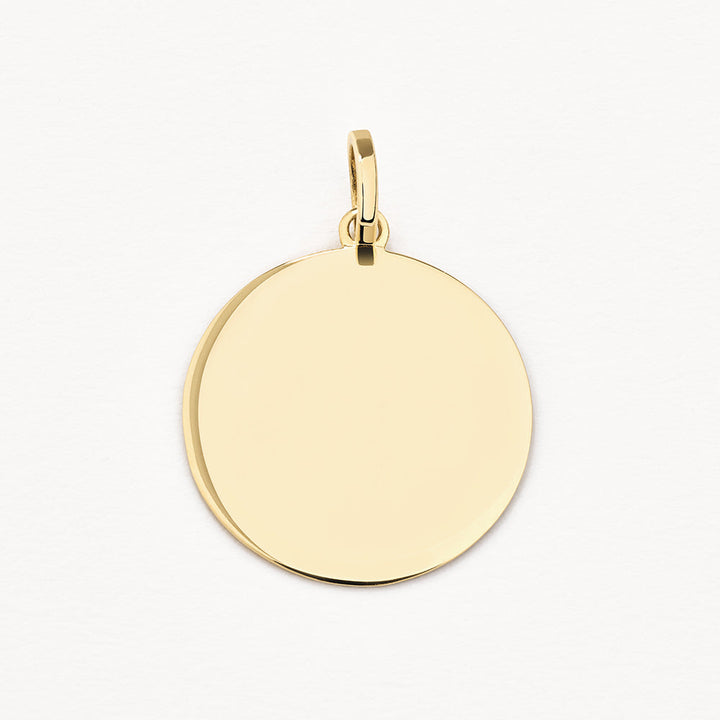 Medley Pendant Engravable Disc Necklace in 10k Gold