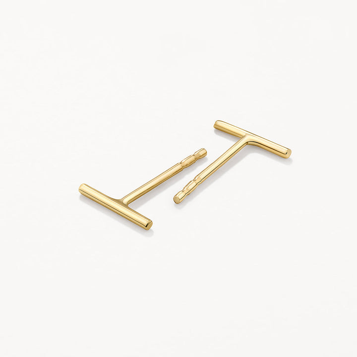 Medley Earrings Fine Bar Stud Earrings in 10k Gold