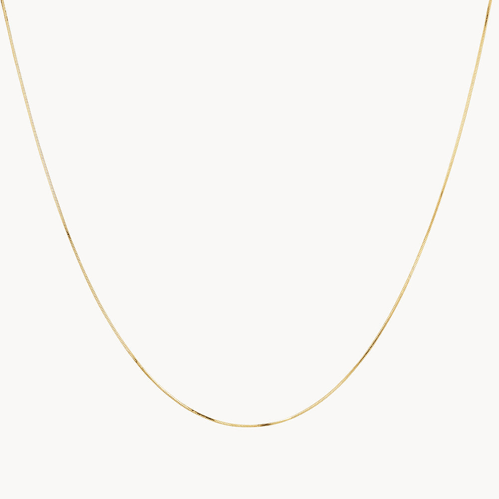 Medley Necklace Fine Snake Chain in 10k Gold