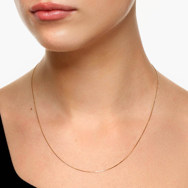 Medley Necklace Fine Snake Chain in 10k Gold