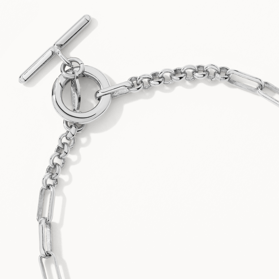 Medley Bangle/Bracelet Fob Fundamental Chain Bracelet in Silver