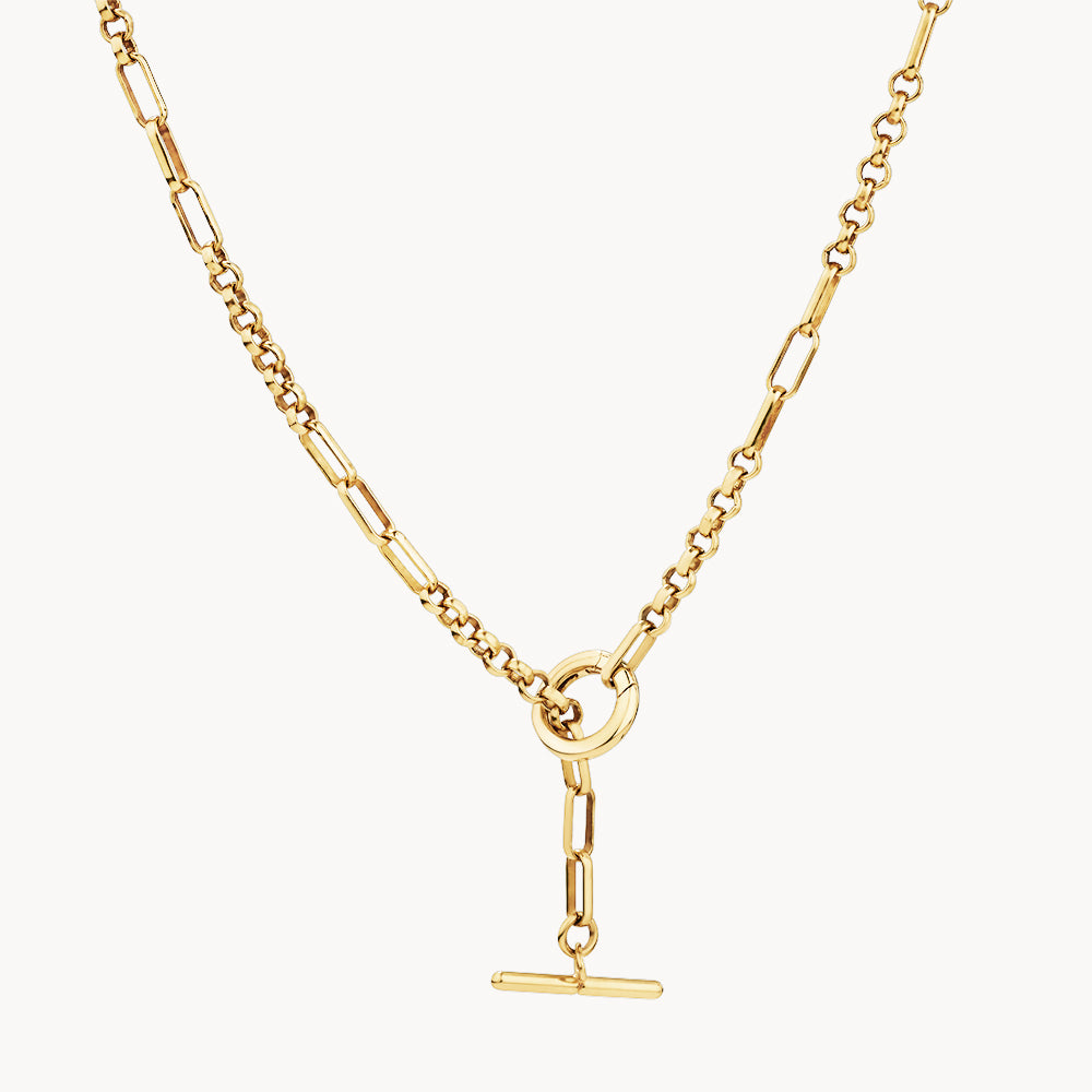 Medley Necklace Fob Fundamental Chain Necklace in Gold