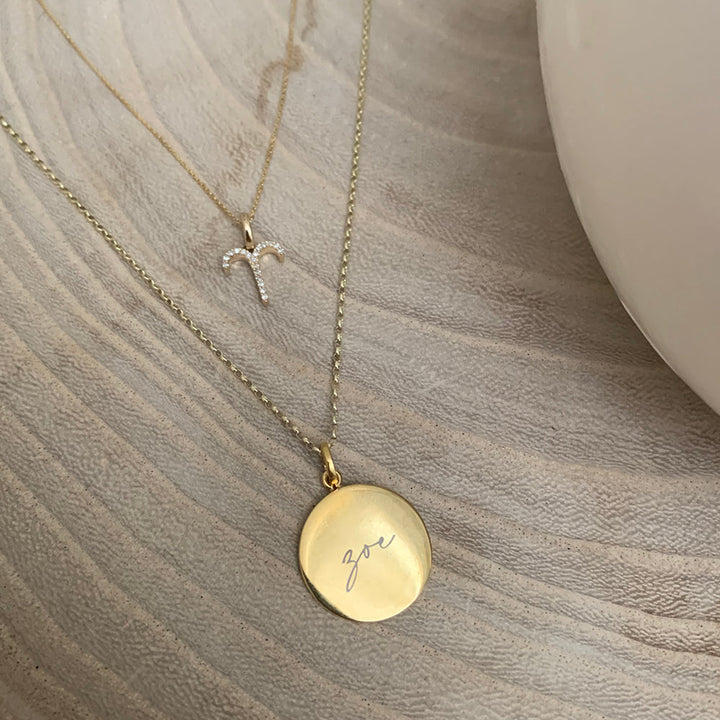 Medley Pendant Full Moon Pendant in Gold