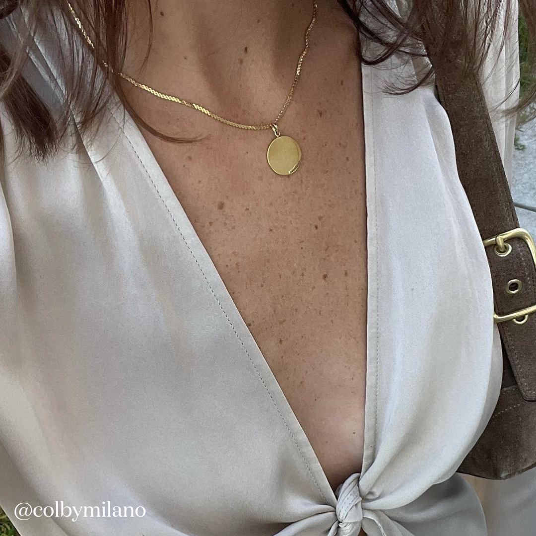 Medley Pendant Full Moon Pendant in Gold