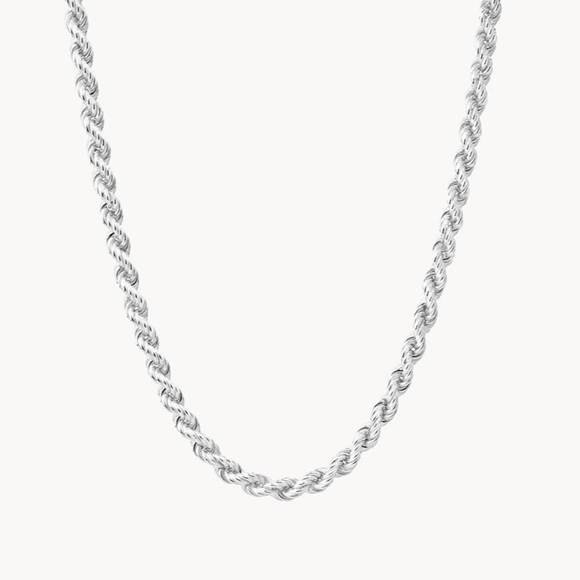 Thick silver outlet rope chain