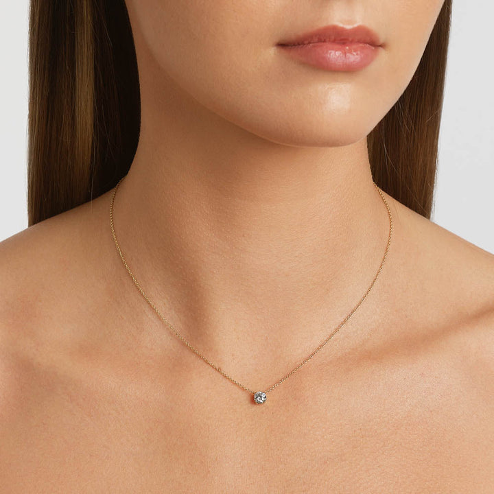 Medley Necklace Laboratory Grown Diamond 0.50ct Round Necklace in 10k Gold