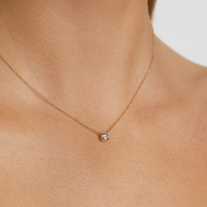 Medley Necklace Laboratory Grown Diamond 0.50ct Round Necklace in 10k Gold