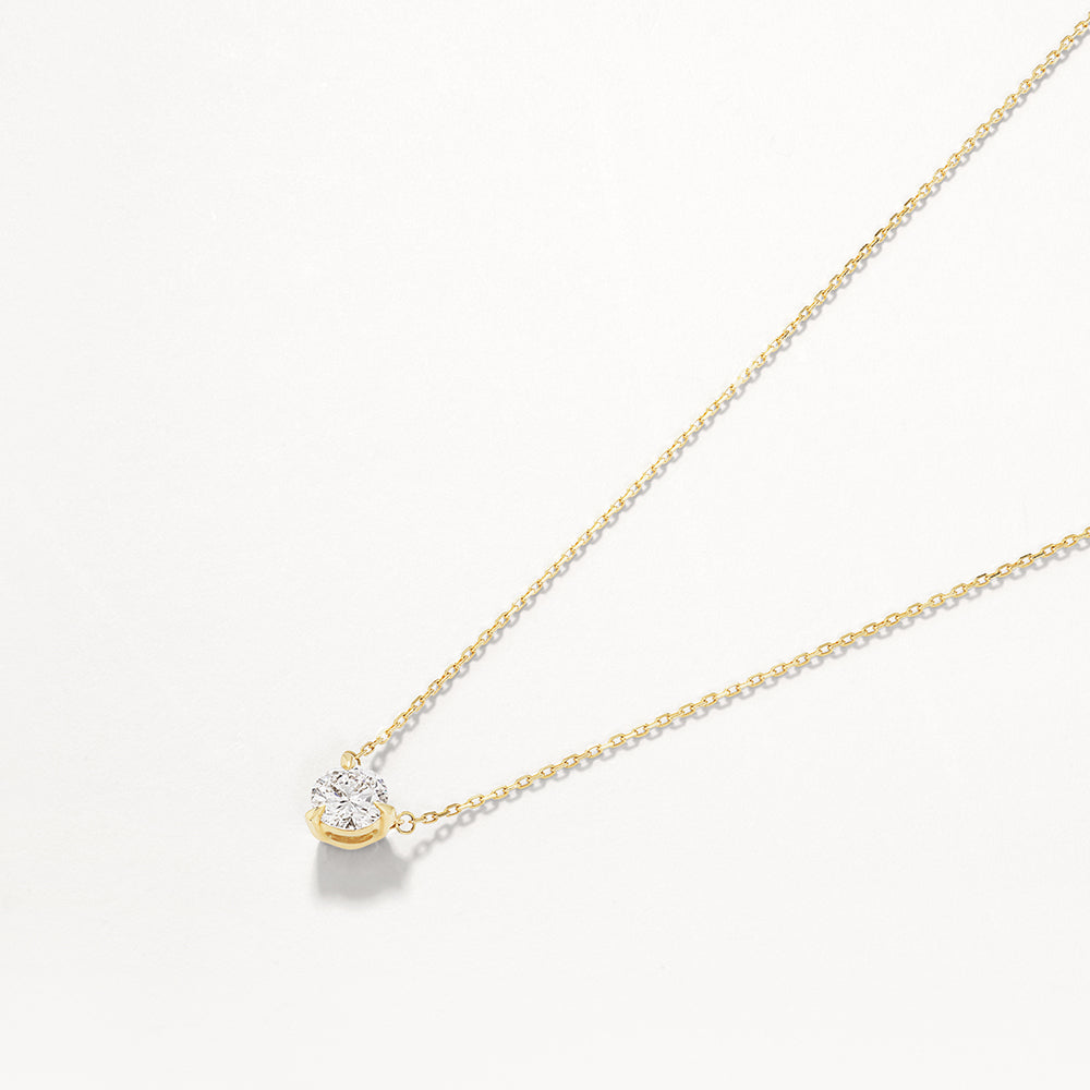 Medley Necklace Laboratory Grown Diamond 0.50ct Round Necklace in 10k Gold
