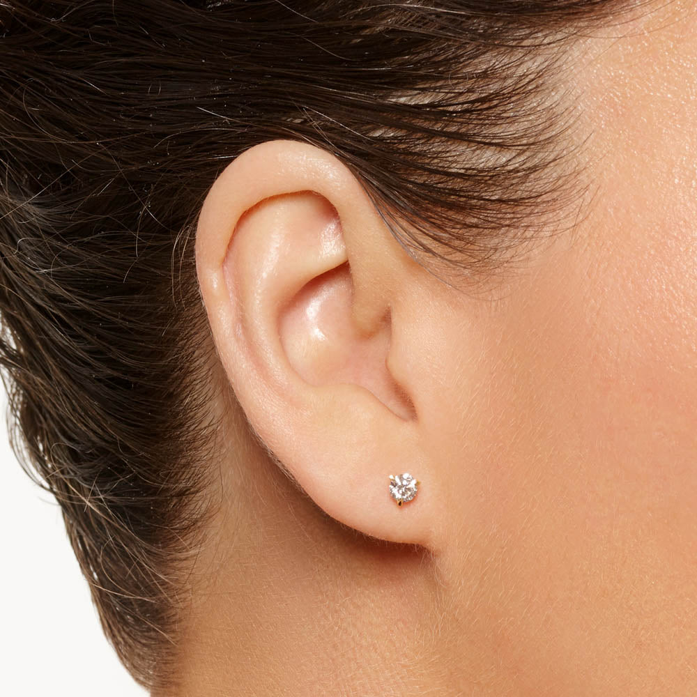 Medley Earrings Laboratory Grown Diamond 0.50ct Round Stud Earrings in 10k Gold