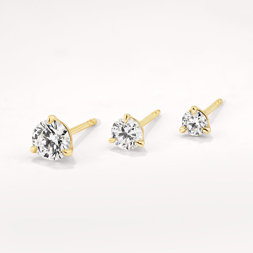 Medley Earrings Laboratory Grown Diamond 0.50ct Round Stud Earrings in 10k Gold