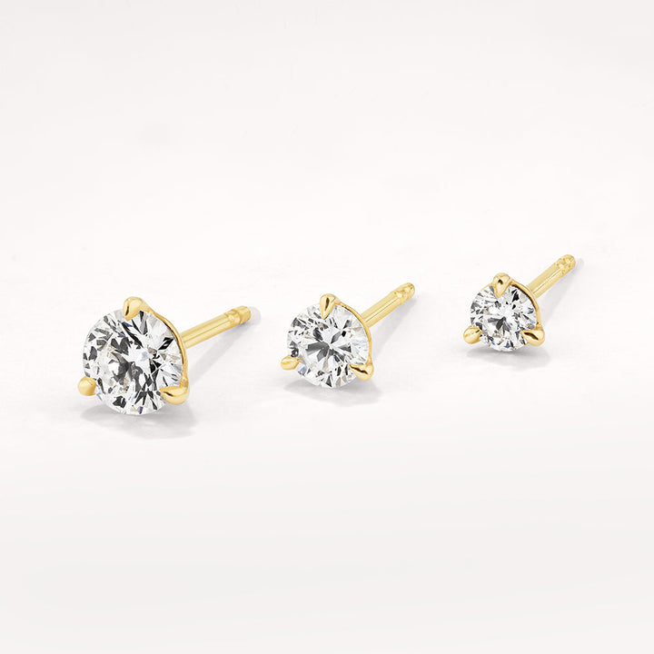 Medley Earrings Laboratory Grown Diamond 0.50ct Round Stud Earrings in 10k Gold