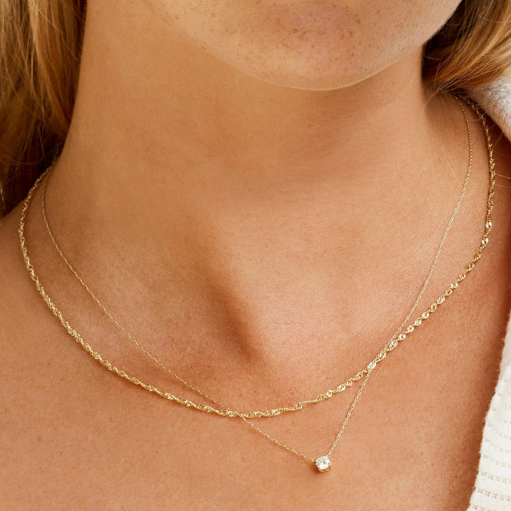 Medley Necklace Laboratory Grown Diamond 0.20ct Round Necklace in 10k Gold