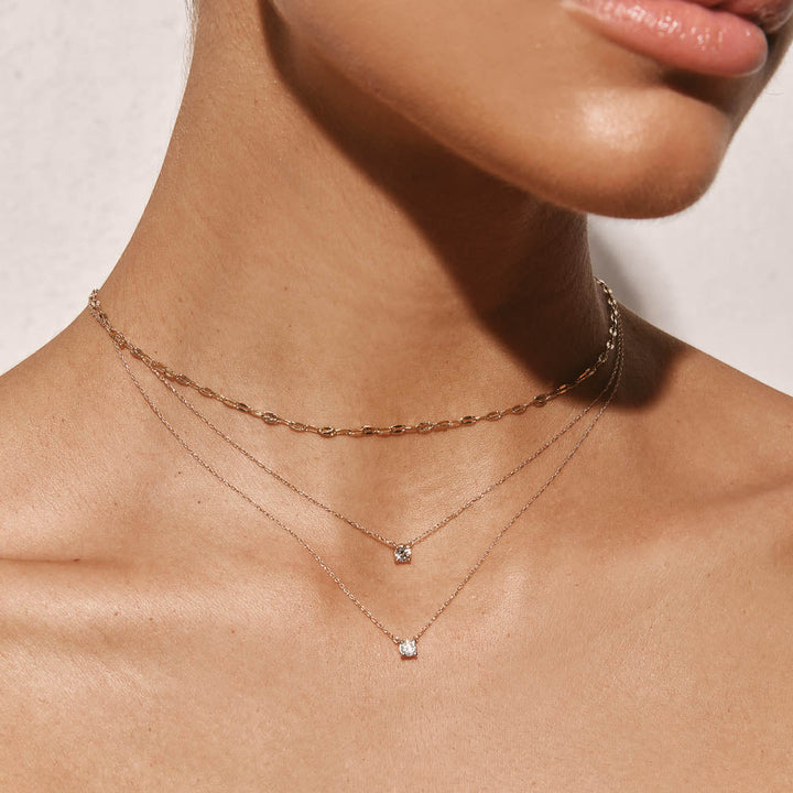 Medley Necklace Laboratory Grown Diamond 0.20ct Round Necklace in 10k Gold