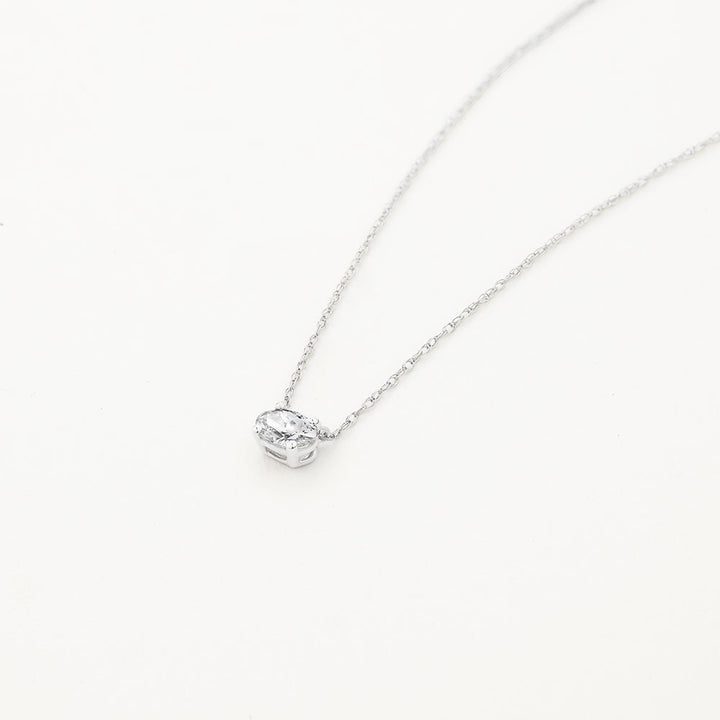 Medley Necklace Laboratory Grown Diamond 0.20ct Oval Necklace in Silver