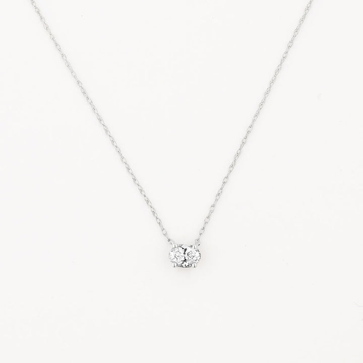 Medley Necklace Laboratory Grown Diamond 0.20ct Oval Necklace in Silver