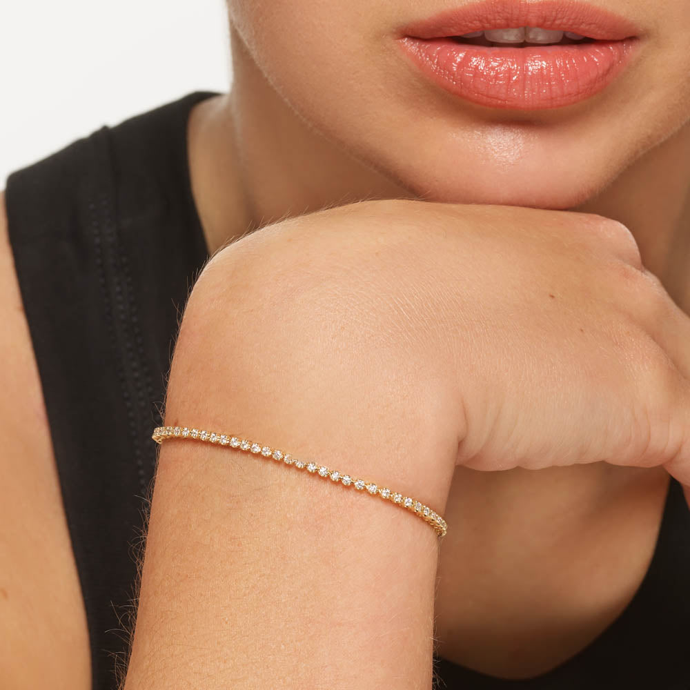 Medley Bracelets/Bangle Laboratory Grown Diamond Tennis Bracelet in 10k Gold