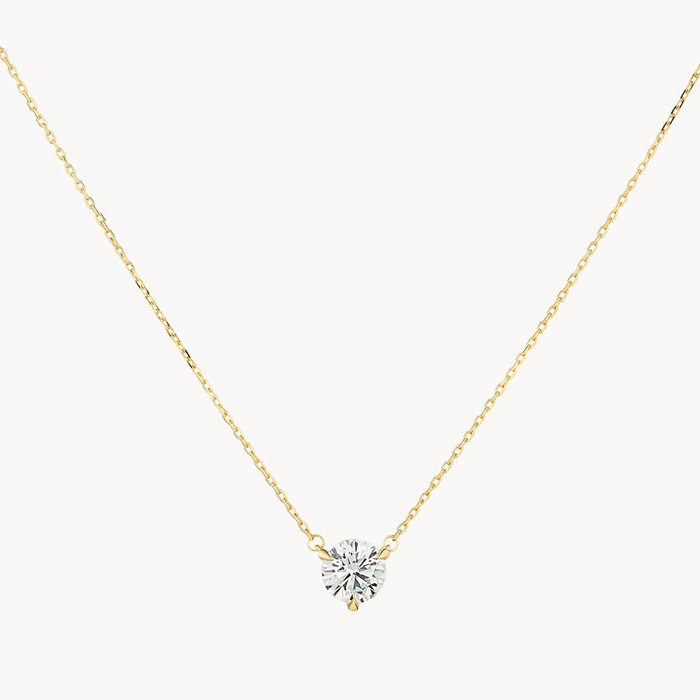 Medley Necklace Laboratory Grown Diamond 0.75ct Round Necklace in 10k Gold