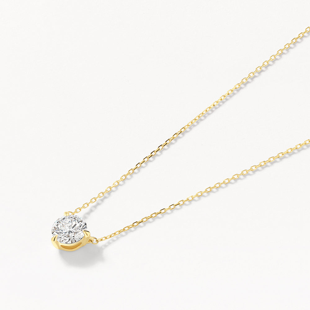 Medley Necklace Laboratory Grown Diamond 0.75ct Round Necklace in 10k Gold