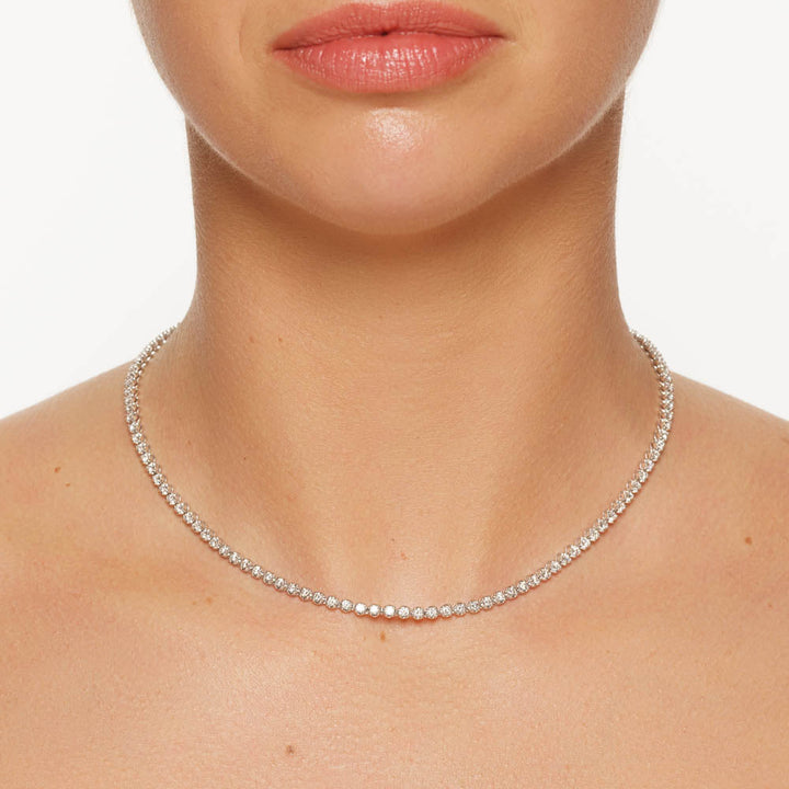 Medley Necklace Laboratory Grown Diamond 4.00ct Tennis Necklace in 10k Gold