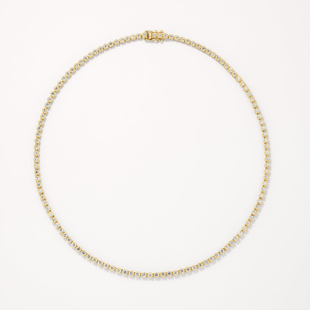 Medley Necklace Laboratory Grown Diamond 4.00ct Tennis Necklace in 10k Gold