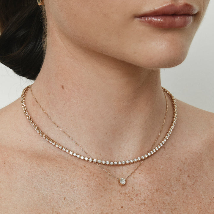 Medley Necklace Laboratory Grown Diamond 4.00ct Tennis Necklace in 10k Gold