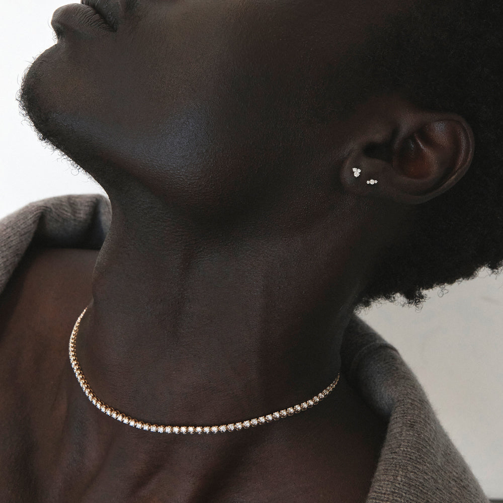 Medley Necklace Laboratory Grown Diamond 4.00ct Tennis Necklace in 10k Gold