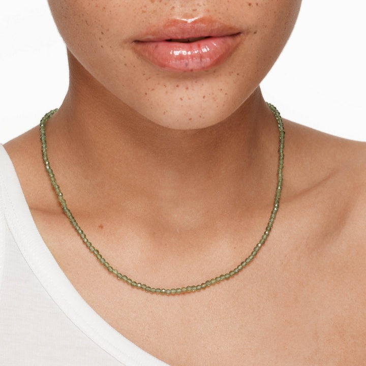 Medley Necklace Micro Aventurine Bead Necklace in Gold