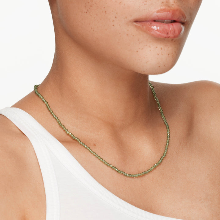 Medley Necklace Micro Aventurine Bead Necklace in Gold