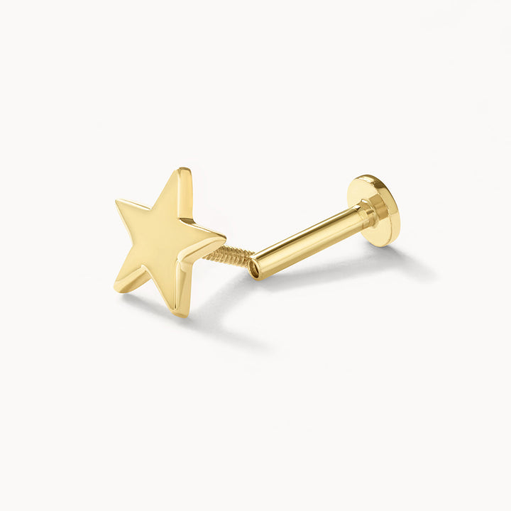 Medley Earrings Micro Star Helix Single Stud Earring in 10k Gold