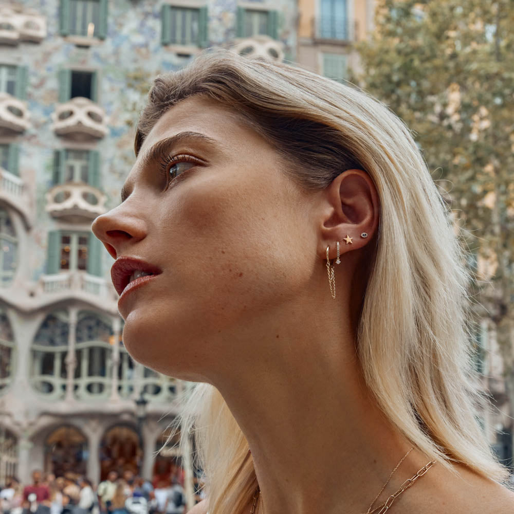 Medley Earrings Micro Star Helix Single Stud Earring in 10k Gold