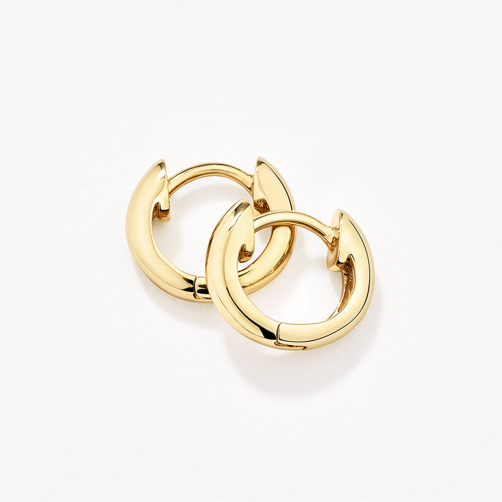Medley Earrings Midi Huggie Earrings  in Gold