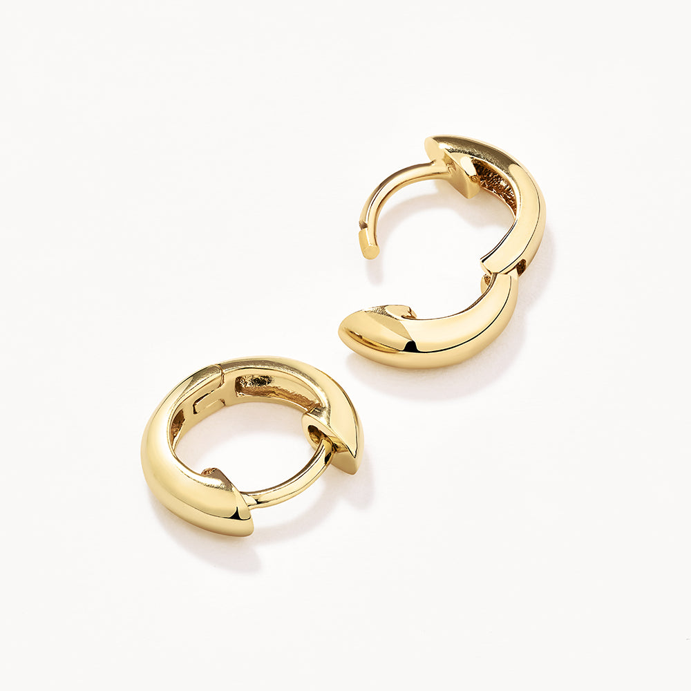 Medley Earrings Midi Huggie Earrings  in Gold